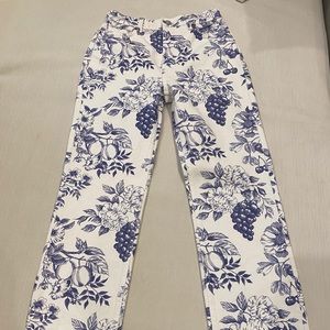 Cynthia Toile High Rise Straight Jeans